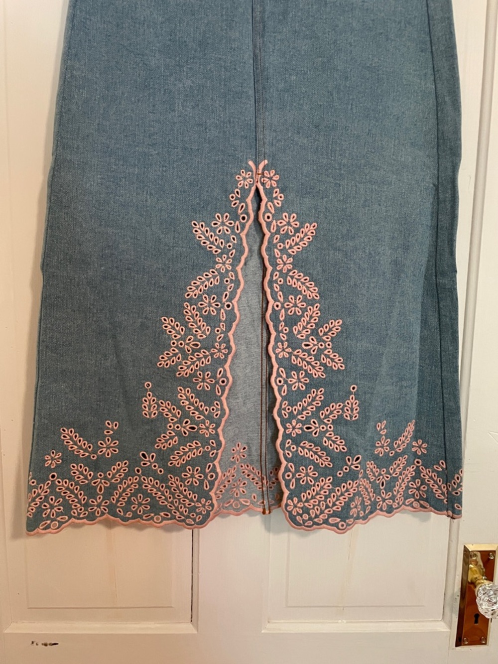 New Driftwood Serena Denim Skirt in Pink Promise size 27 - Picture 6 of 13